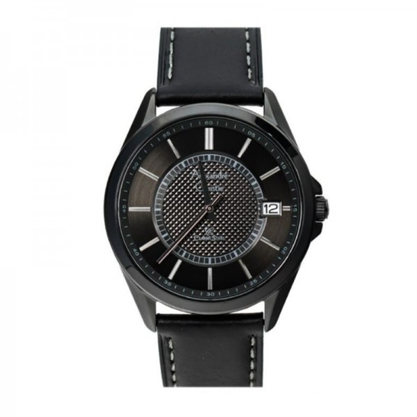 Alexandre Christie AC 8649 Full Black Leather Man MDLIPBA